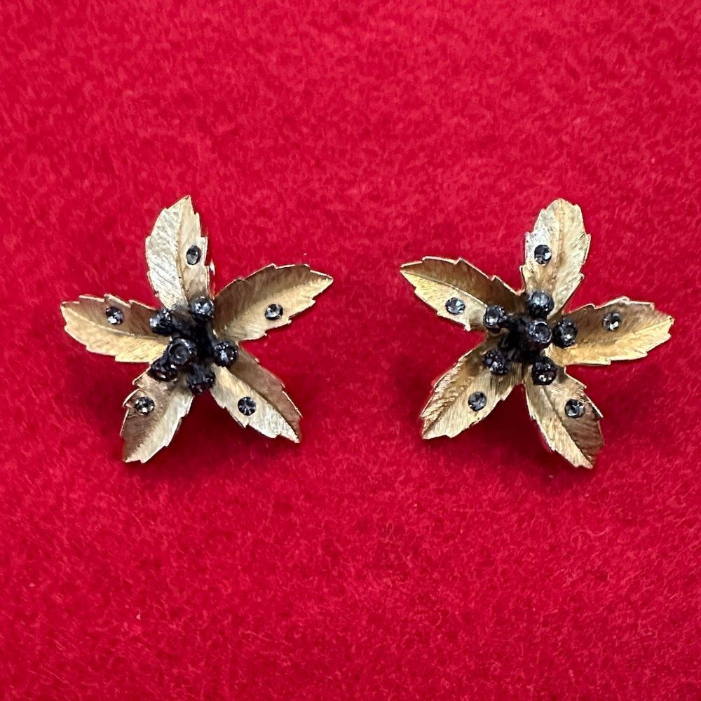 JOAN RIVERS Stamped Vintage Desert Cactus Bloom Earrings - Picture 4 of 8
